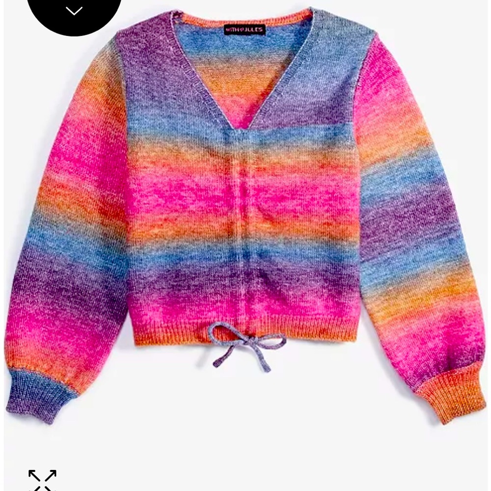 With Jules‎ women’s or junior’s Multicolor Drawstring Sweater